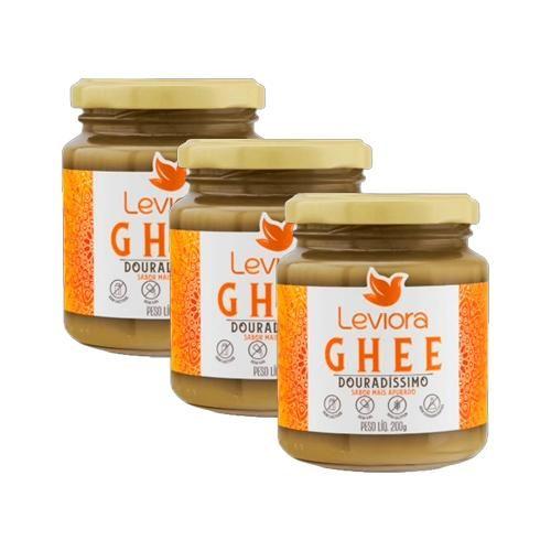 Imagem de Kit 3X: Manteiga Ghee Douradíssimo Sem Lactose Leviora 200g