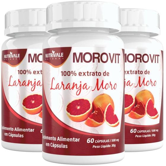 Imagem de Kit 3X Morovit Laranja Moro + Picolinato Cromo + Vitamina C