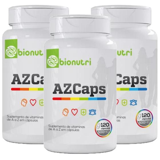 Imagem de Kit 3x Multivitamínico A-Z 120 Cápsulas - Bionutri