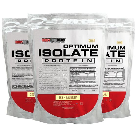 Imagem de Kit 3x Optimum Isolate Whey Protein 2kg - Bodybuilders