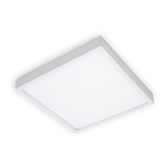 Imagem de Kit 3x Painel Plafon Led 22w Luminária Sobrepor 20x20cm Branco Quente 3000K St1039