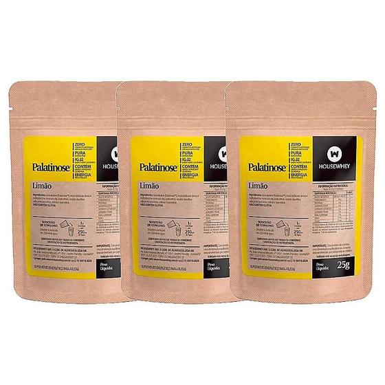 Imagem de Kit 3X: Palatinose Limão Sachê Housewhey 25g