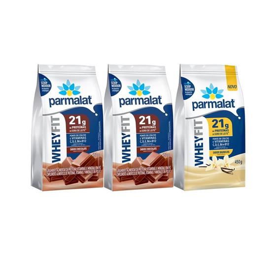 Imagem de Kit 3x Parmalat Whey Protein