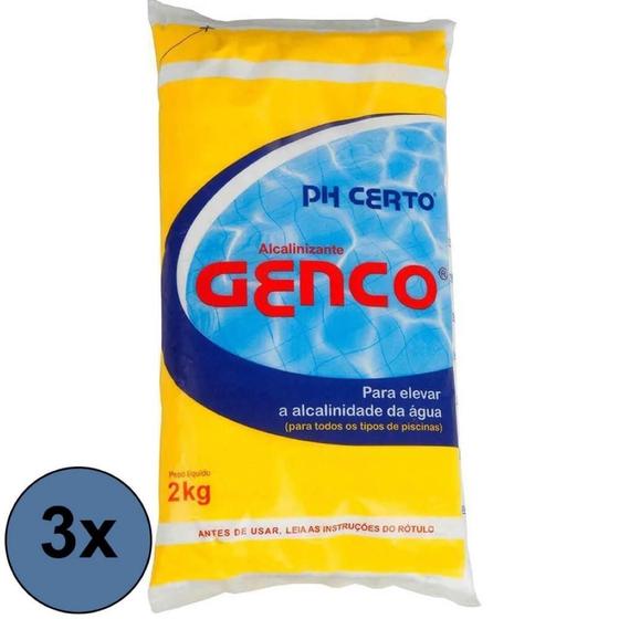 Imagem de Kit 3X Ph Certo Alcalinizante 2Kg - Genco