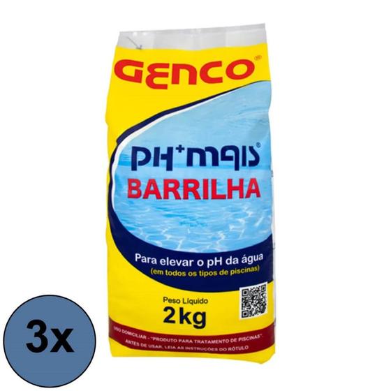 Imagem de kit 3x PH Mais Barrilha 2kg - Genco