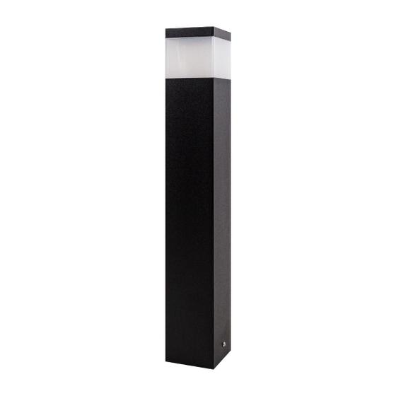 Kit 3X Poste luminária para jardim balizador 50cm E27 preto st222 Menor preço em Kit 3X Poste luminária para jardim balizador 50cm E27 preto st222