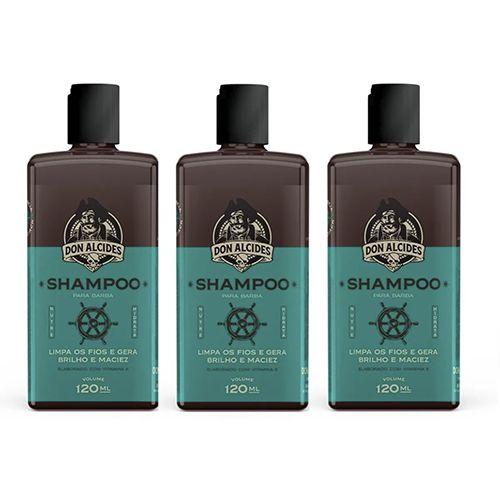 Imagem de Kit 3x Shampoo Para Barba Calico Jack 120ml Don Alcides