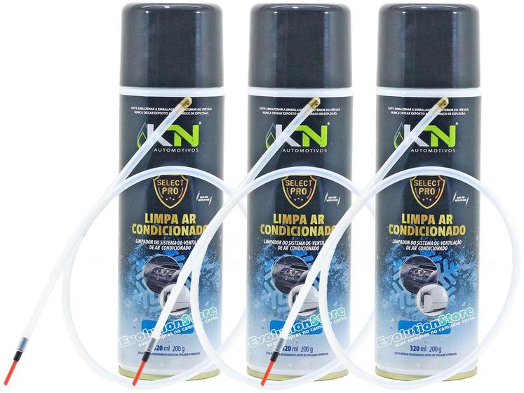 Imagem de Kit 3x Spray Com Sonda 320ml Limpa Ar Condicionado Higienizador