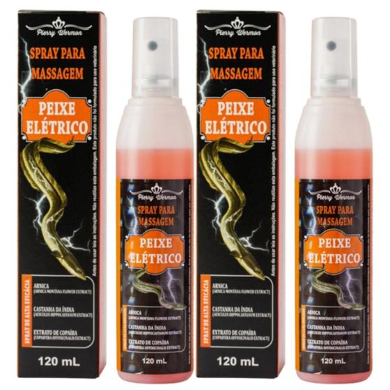 Imagem de Kit 3x Spray Para Massagem Peixe Elétrico com Arnica Copaíba 120 ml Pierry Wermon