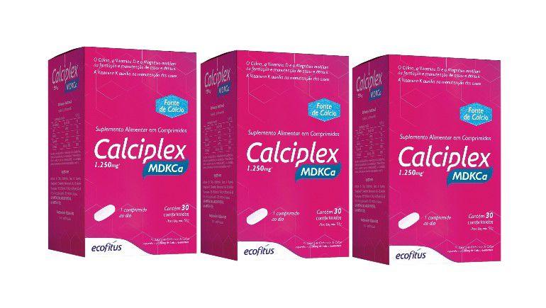 Imagem de Kit 3x Suplemento Calciplex MDKCa C/30 Comp - Ecofitus