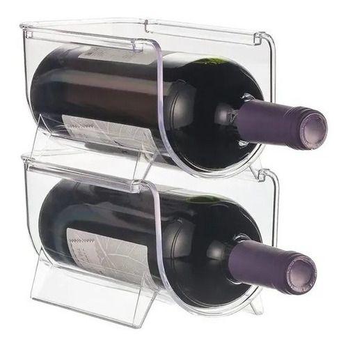 Imagem de Kit 3x Suporte Organizador De Garrafas Empilhável Vinho