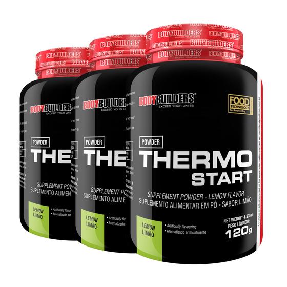 Imagem de KIT 3x Thermo Start Powder 120g Limão - Bodybuilders