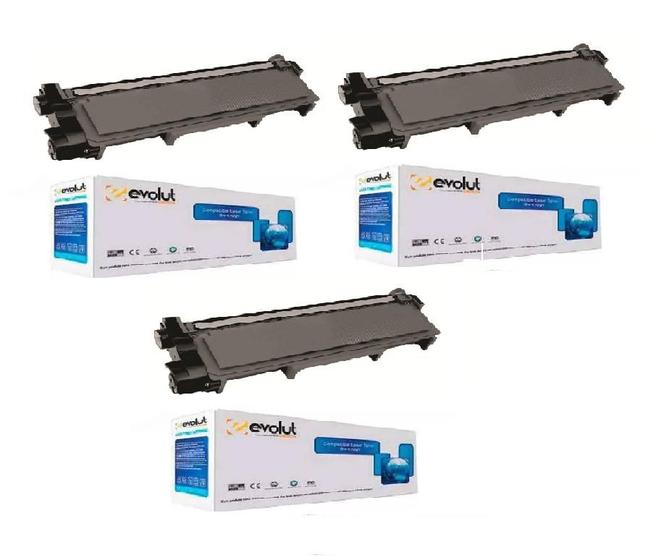 Imagem de Kit 3x Toner Brother Tn2340 Tn2370 L2700 L2360 Tn660 Evolut