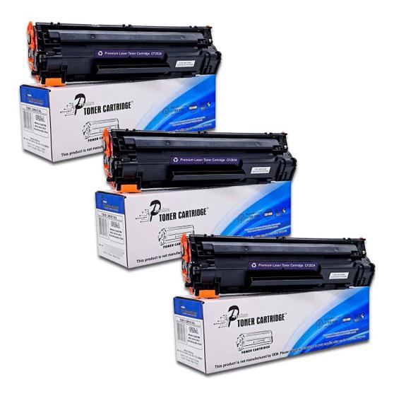 Imagem de Kit 3x Toner Compatível Cf283a 283a M127fn M125a M127