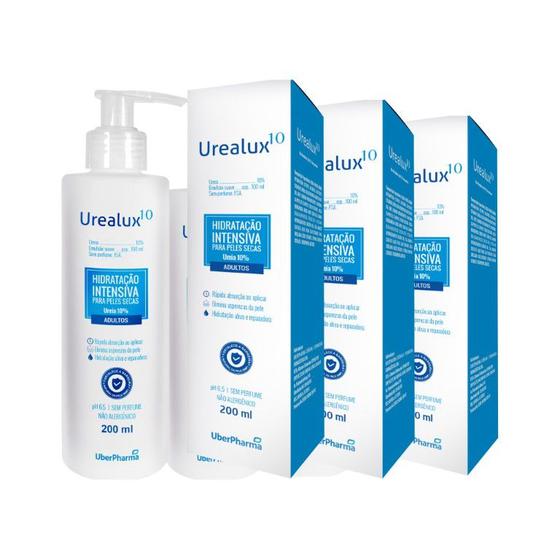 Imagem de Kit 3x Urealux 10 Hidratante 200ml UberPharma