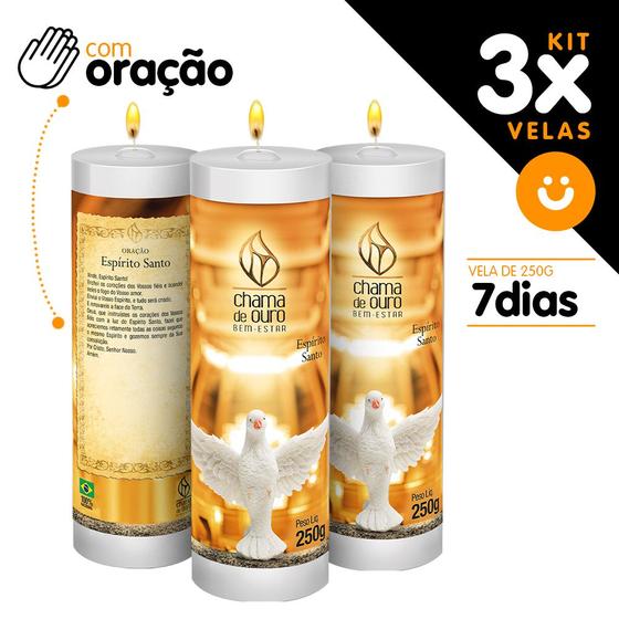 Imagem de Kit 3x Vela De 7 Dias Velas C/ Imagem E Oração Várias Opcoes