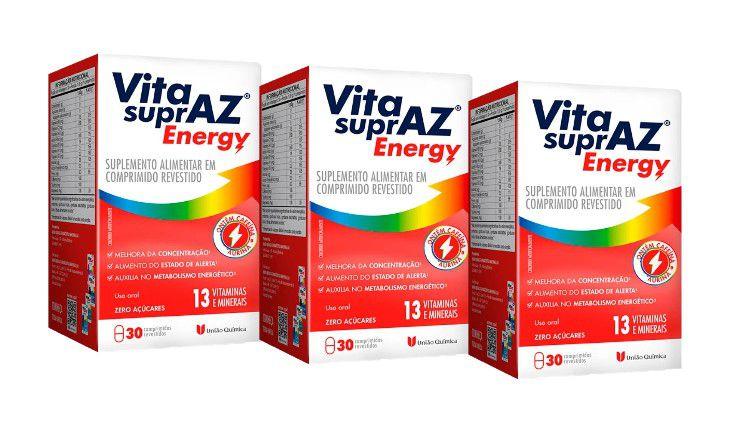 Imagem de Kit 3x Vita SuprAZ Energy 30 Comprimidos - União Química