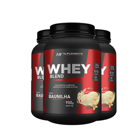 Imagem de Kit 3X Whey Protein De Baunilha 900G Hf Suplements