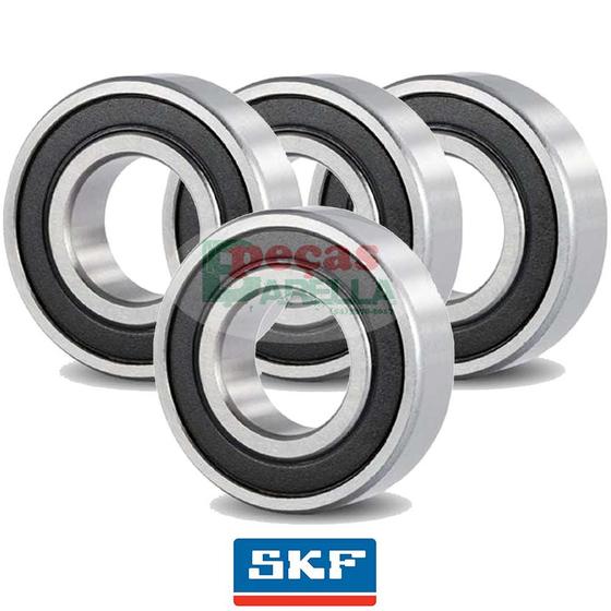 Imagem de KIT 4 6202 2rs Rolamento 15x35x11 1º linha - Skf