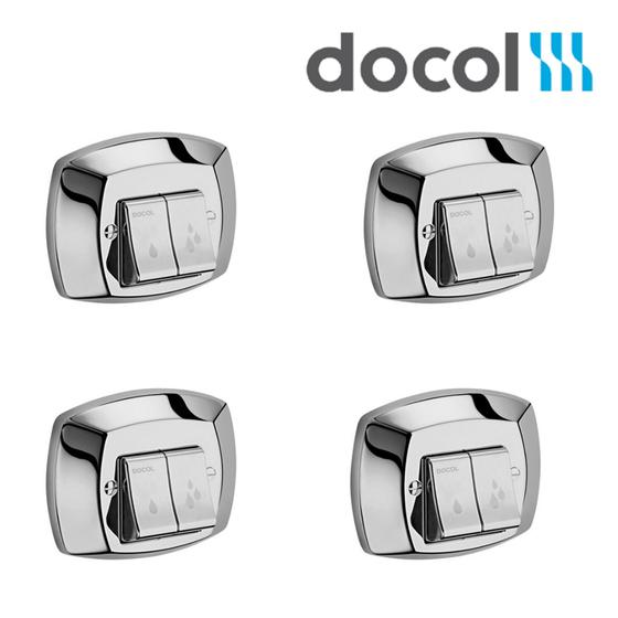 Imagem de Kit 4 Acabamentos para Válvula de Descarga Clássica Salvágua - Docol
