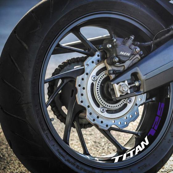 Imagem de Kit 4 Adesivos Roda Interna Moto Honda Titan 125