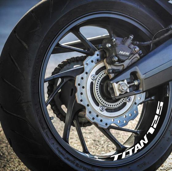 Imagem de Kit 4 Adesivos Roda Interna Moto Honda Titan 125