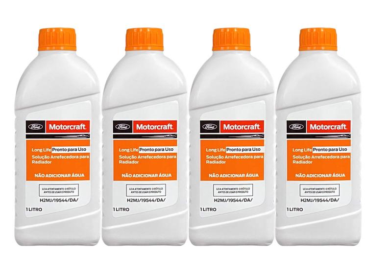 Imagem de Kit 4 Aditivo para Radiador Original Motorcraft Long Life Pronto para Uso LARANJA