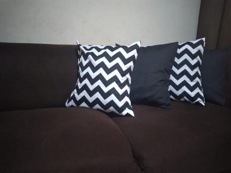 Imagem de Kit 4 Almofada Decorativa Sala com Zíper Capas de Almofada Sem Enchimento