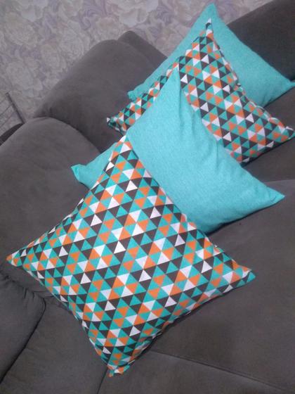 Imagem de Kit 4 Almofadas com Refil Lindas Decorativas Sala Sofá C/ Ziper