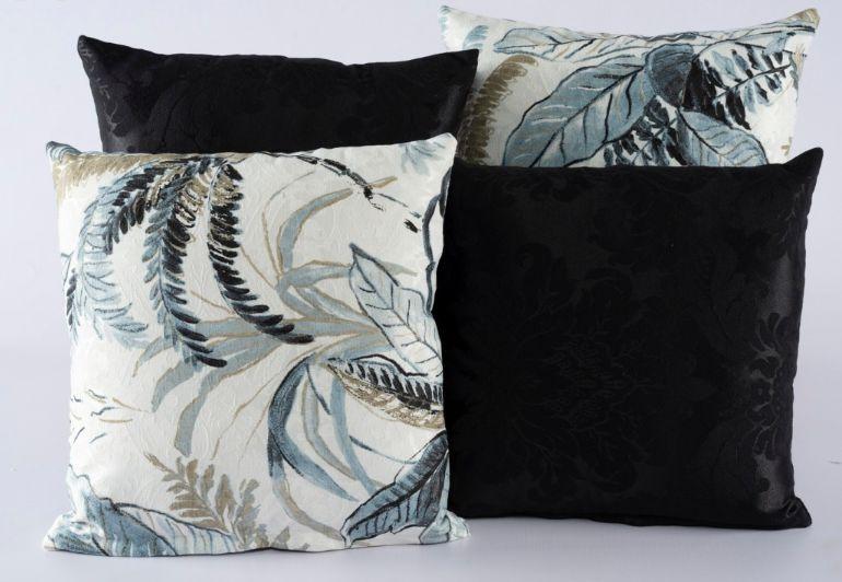 Kit 4 Almofadas Jacquard Decorativas 40x40 Preto Menor preço em Kit 4 Almofadas Jacquard Decorativas 40x40 Preto