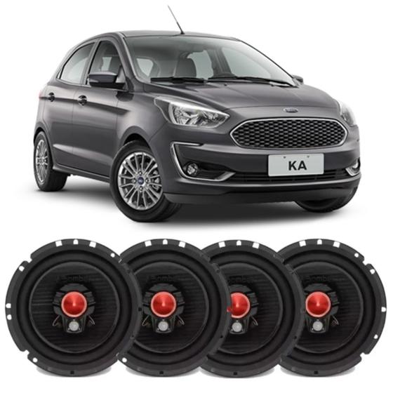 Kit 4 Alto Falante Porta Ford Ka Ka+ 6 Pol Bomber Bbr 200w Kit 2 Vias