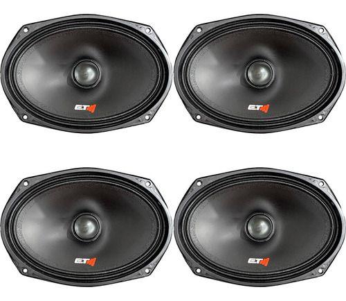 Imagem de Kit 4 alto falante woofer etm emb 6x9 polegadas 250w 4 ohms