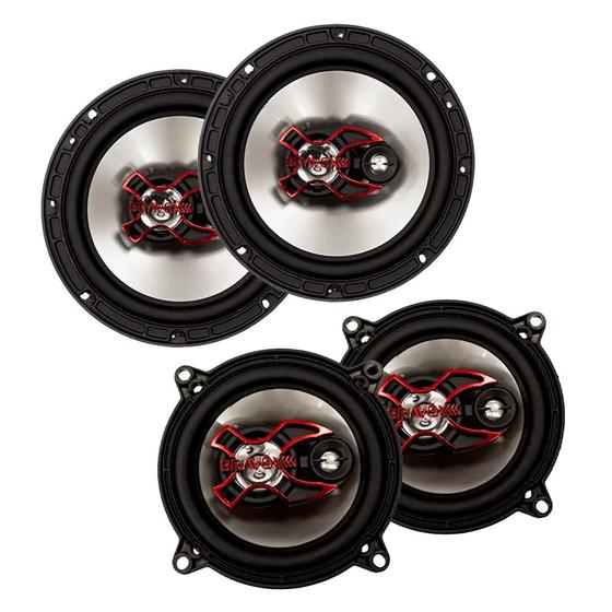 Imagem de Kit 4 Alto Falantes Bravox Triaxial Polo Golf Jetta