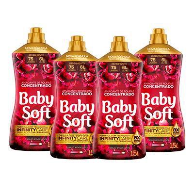 Imagem de Kit 4 Amaciante Concentrado Baby Soft Desejo Envolvente 1,5l