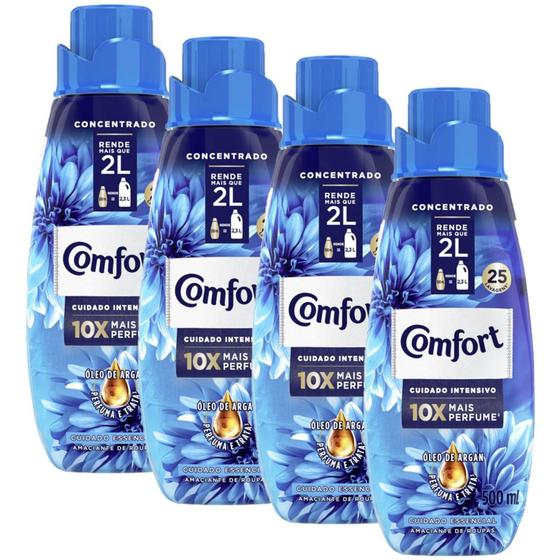 Imagem de Kit 4 Amaciantes Comfort Concentrado Original 500ml