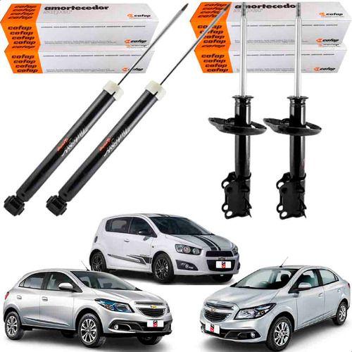 Kit 4 Amortecedor Dianteiro Traseiro Gm Prisma Onix Sonic 2012 2013 2014 2015 2016 2017 2018 2019 2020 - Cofap Imagem de Kit 4 Amortecedor Dianteiro Traseiro Gm Prisma Onix Sonic 2012 2013 2014 2015 2016 2017 2018 2019 2020