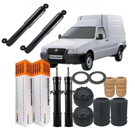 Kit 4 Amortecedores Cofap + Kit Axios Fiat Fiorino Todos 1997 a 2013 Menor preço em Kit 4 Amortecedores Cofap + Kit Axios Fiat Fiorino Todos 1997 a 2013