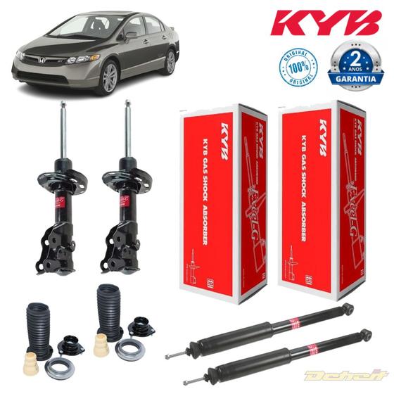 Kit 4 Amortecedores Original Kayaba P/ New Civic 2006-2011 339035 339036 343460 Menor preço em Kit 4 Amortecedores Original Kayaba P/ New Civic 2006-2011 339035 339036 343460