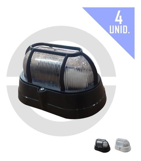 Imagem de Kit 4 Arandela Luminaria Tartaruga Sobrepor Teto Casa Iluminacao Quintal Jardim p/ Lampada LED E27