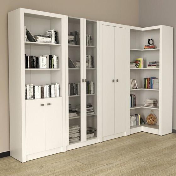 Imagem de Kit 4 Armários Multiuso de Escritório com 6 Portas