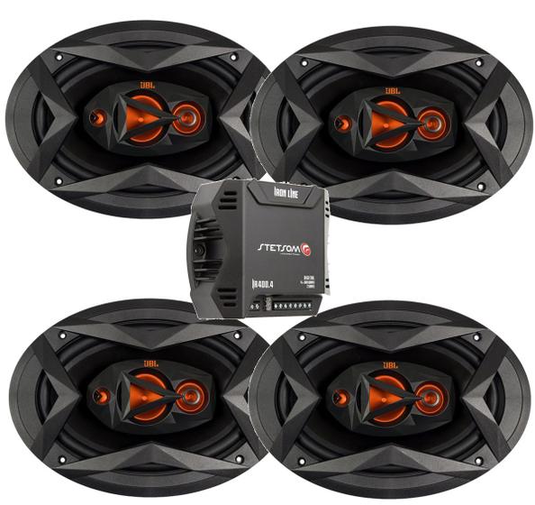 Kit 4 Auto Falantes 69 Jbl Selenium 6x9 100w Rms 400w Total + Módulo