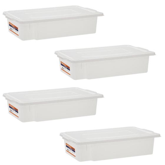 Kit 4 Bandejas Plastica Camara Fria Açougue Com Tampa 15 Lts Menor preço em Kit 4 Bandejas Plastica Camara Fria Açougue Com Tampa 15 Lts