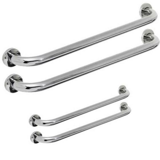 Kit 4 Barras de Apoio 40 e 60cm alça suporte Deficiente Idoso Inox Banheiro GT845 - Lorben é boa?