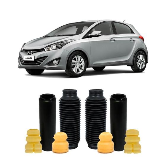 Imagem de Kit 4 Batente Dianteiro Traseiro Hyundai Hb20 2012 Até 2019