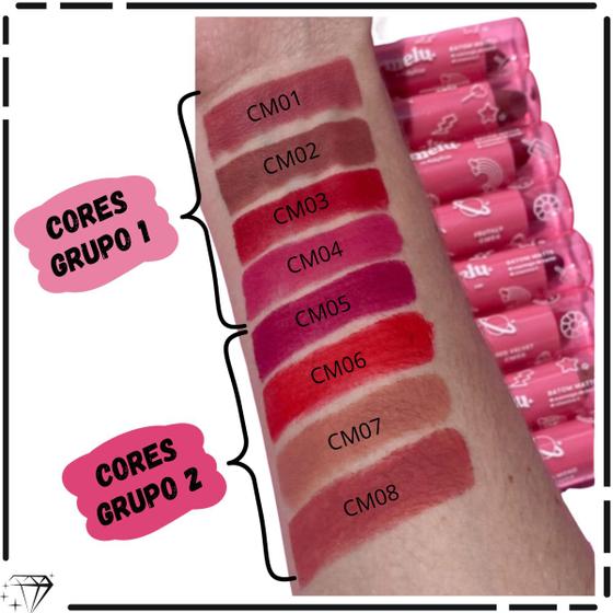 Imagem de Kit 4 Batons Matte Melu Ruby Rose