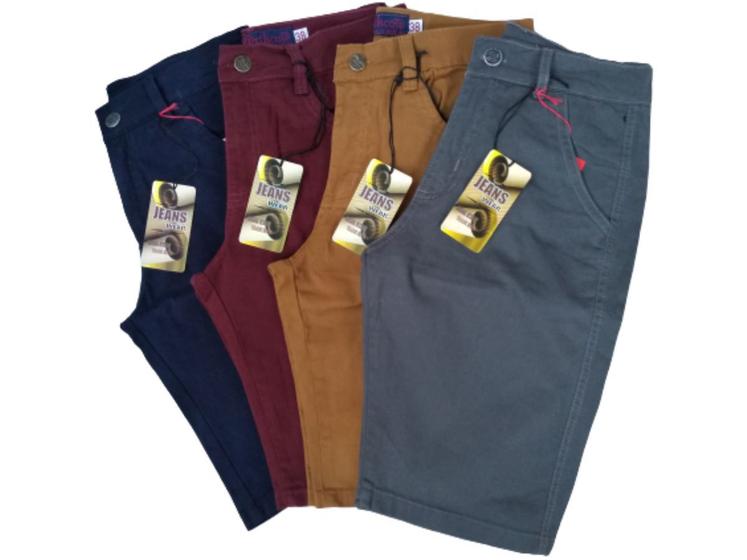 Kit 4 Bermudas Jeans Masculina Brim Lycra Estica Original Menor preço em Kit 4 Bermudas Jeans Masculina Brim Lycra Estica Original