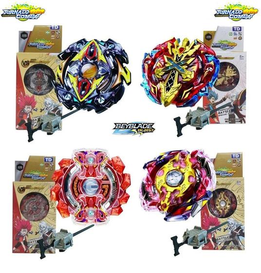 Imagem de Kit 4 Beyblade Burst + 4 Lançadores Beyblade Burst Promo