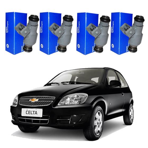 Imagem de Kit 4 Bico Injetor Celta 1.0 8v 1.4 8V 2007 a 2015 Delphi