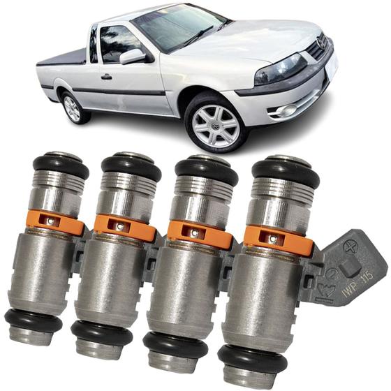 Imagem de Kit 4 Bico Injetor Saveiro G3 1.6 1.8 2.0 Original Marelli