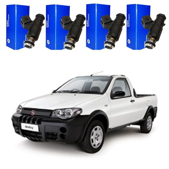 Imagem de Kit 4 Bico Injetor Strada 1.8 8v De 2006 Até 2009 Delphi